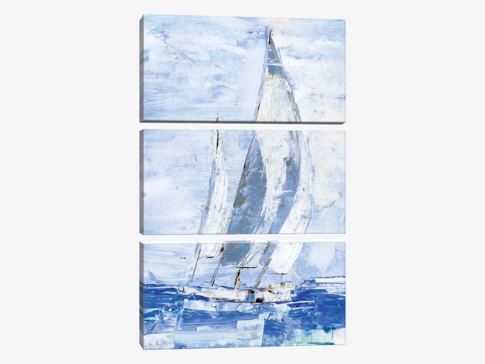 Blue Sails II by Ethan Harper 3-piece Canvas Art Print