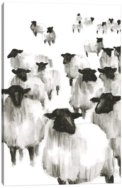 Counting Sheep I Canvas Art Print - Sheep Art