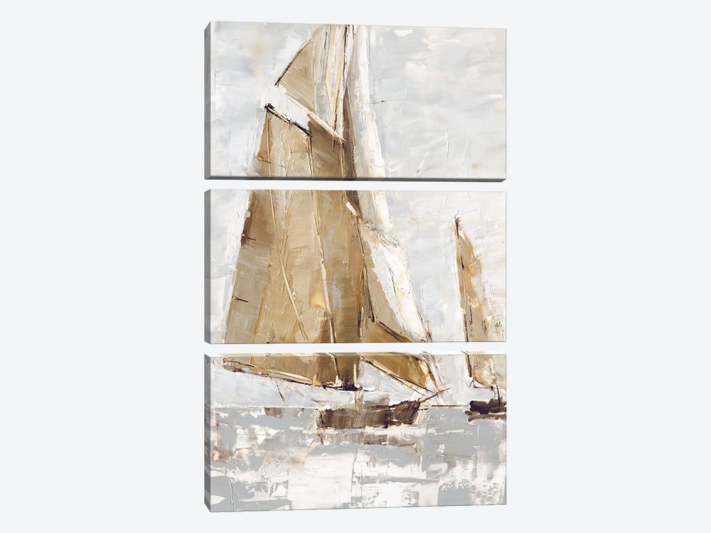 Golden Sails I by Ethan Harper 3-piece Canvas Art Print