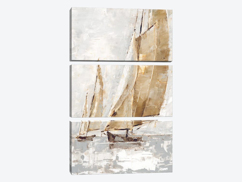 Golden Sails II by Ethan Harper 3-piece Canvas Artwork