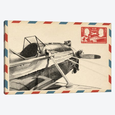 Vintage Airmail I Canvas Print #EHA88} by Ethan Harper Art Print