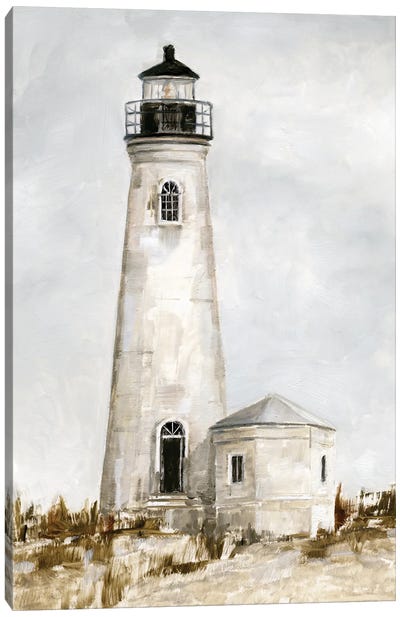 Rustic Lighthouse I Canvas Art Print - Nautical Art