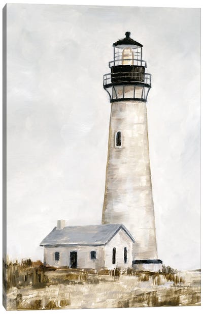 Rustic Lighthouse II Canvas Art Print - Neutrals