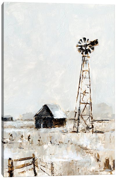 Rustic Prairie II Canvas Art Print - Watermill & Windmill Art