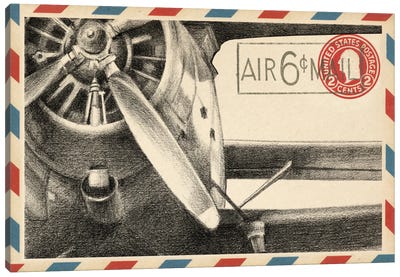 Vintage Airmail II Canvas Art Print