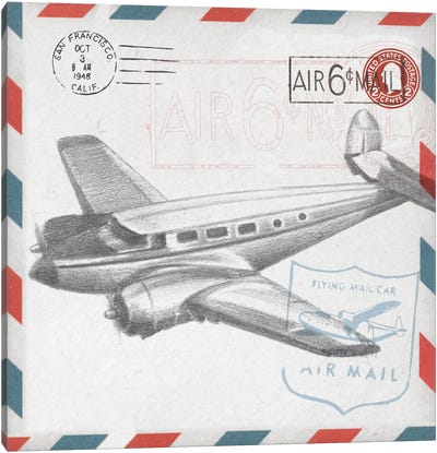 Aeronautic Collection IV Canvas Art Print - Airplane Art