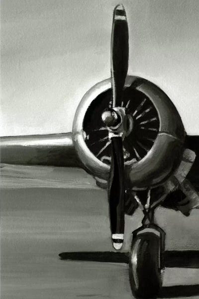 By Air: Vintage Flight Triptych Panel I by Ethan Harper