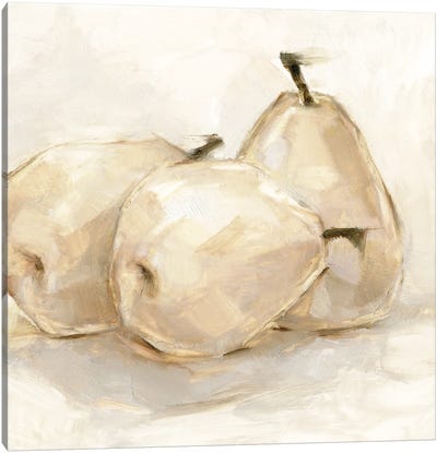 White Pear Study II Canvas Art Print - Food Art