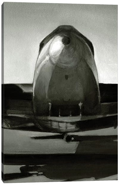 Vintage Flight Triptych Panel II Canvas Art Print - Close-up
