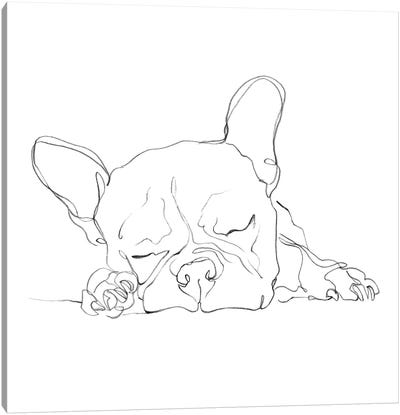 French Bulldog Contour I Canvas Art Print - French Bulldog Art