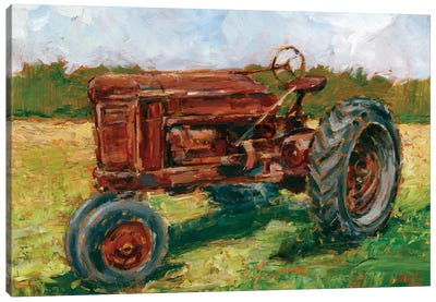 Rustic Tractors II Canvas Art Print - Tractors