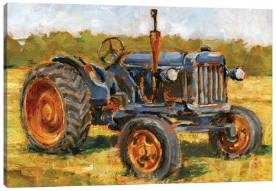 Rustic Tractors III Canvas Art Print - Tractors