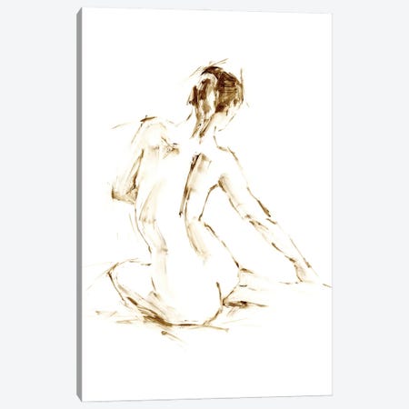 Drybrush Figure Study I Canvas Print #EHA966} by Ethan Harper Canvas Artwork