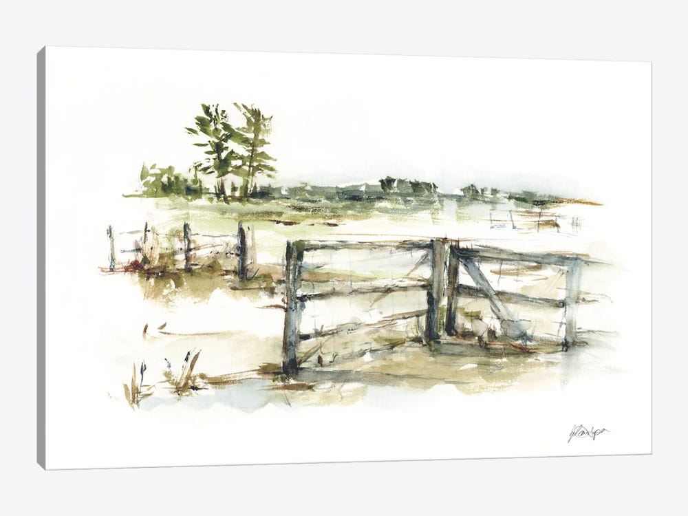 Farm Fence II by Ethan Harper 1-piece Canvas Art Print