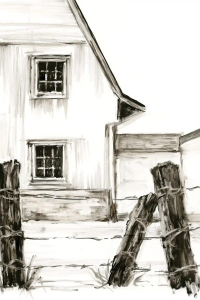 Rustic Barbed Wire I by Ethan Harper framed canvas print