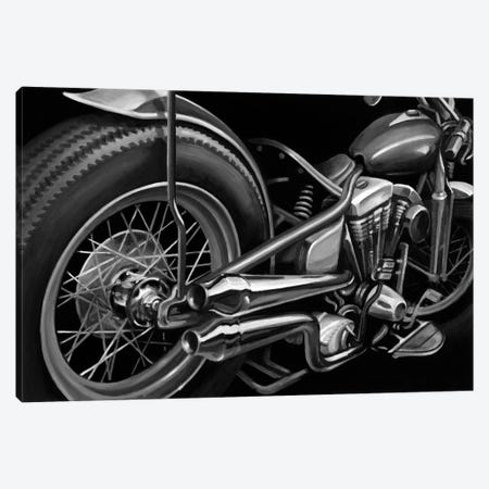 Vintage Motorcycle II Canvas Print #EHA99} by Ethan Harper Canvas Artwork
