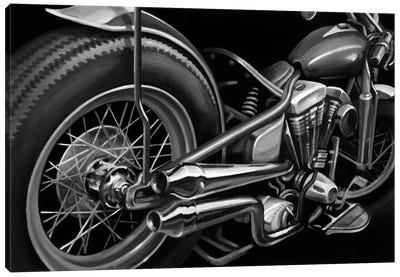 Vintage Motorcycle II Canvas Art Print