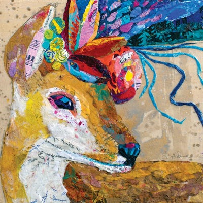 Floral Deer by Elizabeth St. Hilaire canvas print