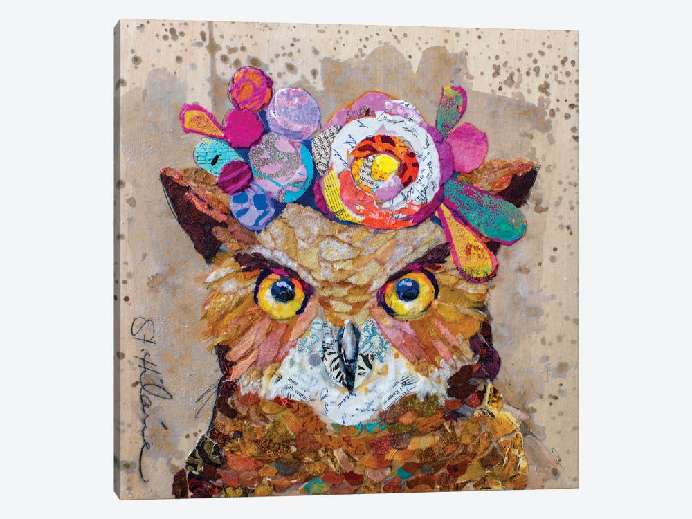 Floral Owl by Elizabeth St. Hilaire 1-piece Art Print
