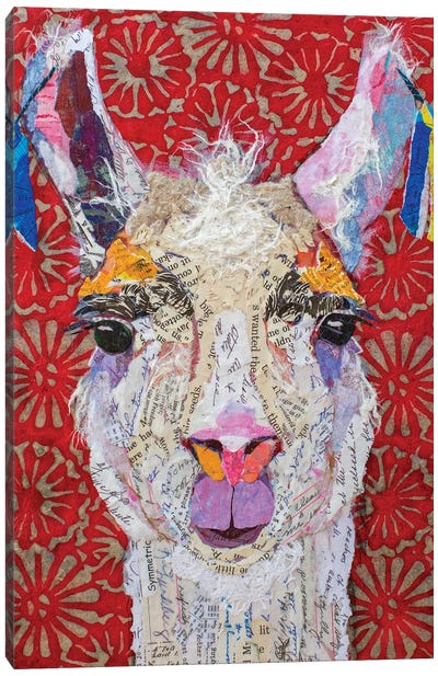 Llama Drama Canvas Art Print