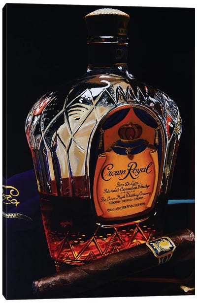 Two Crowns Canvas Art Print - Whiskey Art