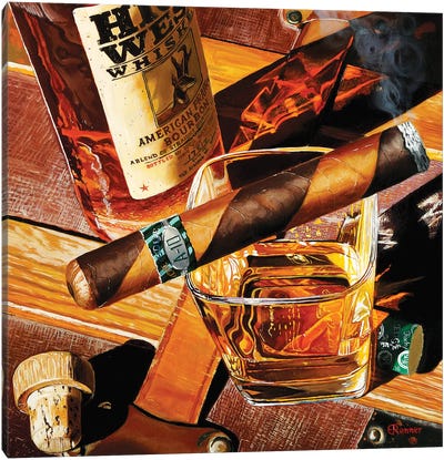 A Relaxing Afternoon II Canvas Art Print - Whiskey Art