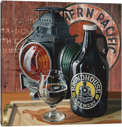 Roundhouse Canvas Art Print - Beer Art
