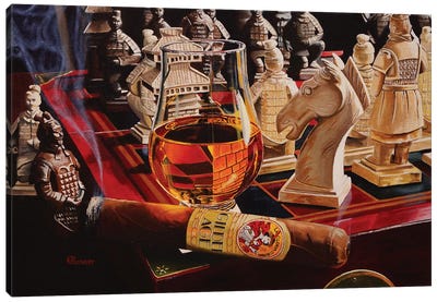 Checkmate Canvas Art Print - Smoking Art