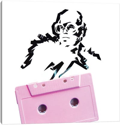 Elton John Canvas Art Print - Cassette Tapes