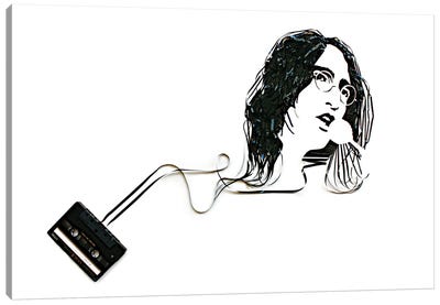 John Lennon Canvas Art Print - Cassette Tapes