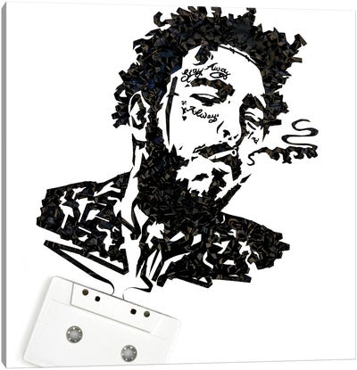 Post Malone Canvas Art Print - Cassette Tapes