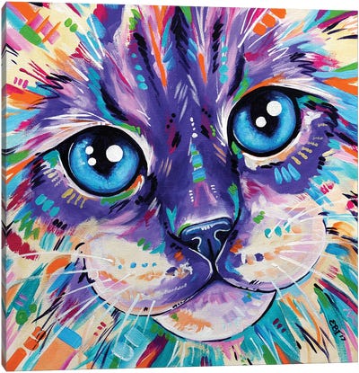 Cats In Colour I Canvas Art Print