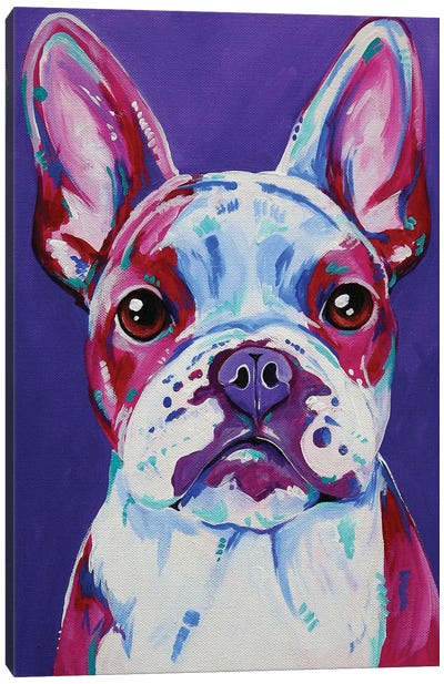 Frenchy In Purple Canvas Art Print - Eve Izzett