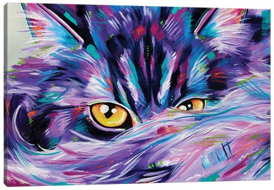 Let Sleeping Cat's Lie Rectangular Canvas Art Print - Eve Izzett
