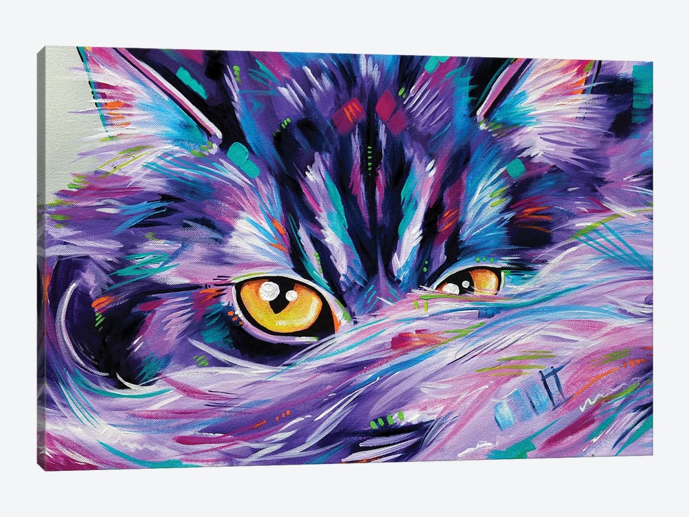 Let Sleeping Cat's Lie Rectangular by Eve Izzett 1-piece Canvas Art