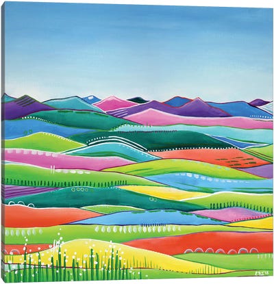 Pastel Hills Canvas Art Print - Eve Izzett