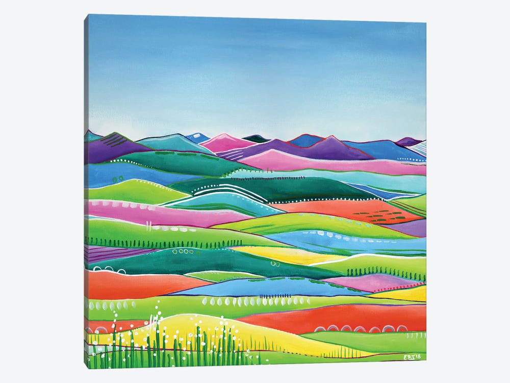 Pastel Hills by Eve Izzett 1-piece Canvas Print