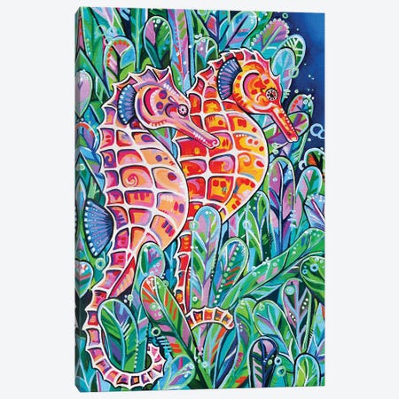 Seahorses Canvas Print #EIZ36} by Eve Izzett Art Print