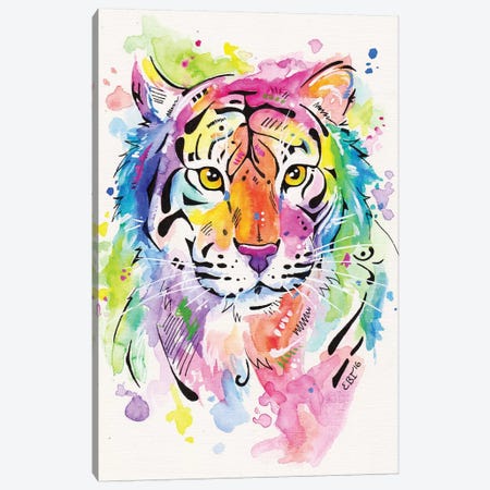 Tiger, Tiger Canvas Print #EIZ47} by Eve Izzett Canvas Wall Art
