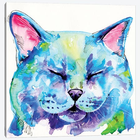 Fat Cat Canvas Print #EIZ51} by Eve Izzett Canvas Art