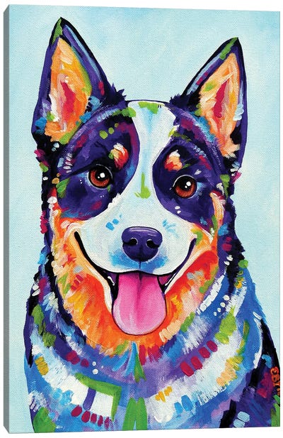 Cattle Dog Art Print - Ankle Biter - Blue Heeler - Pop Doggie