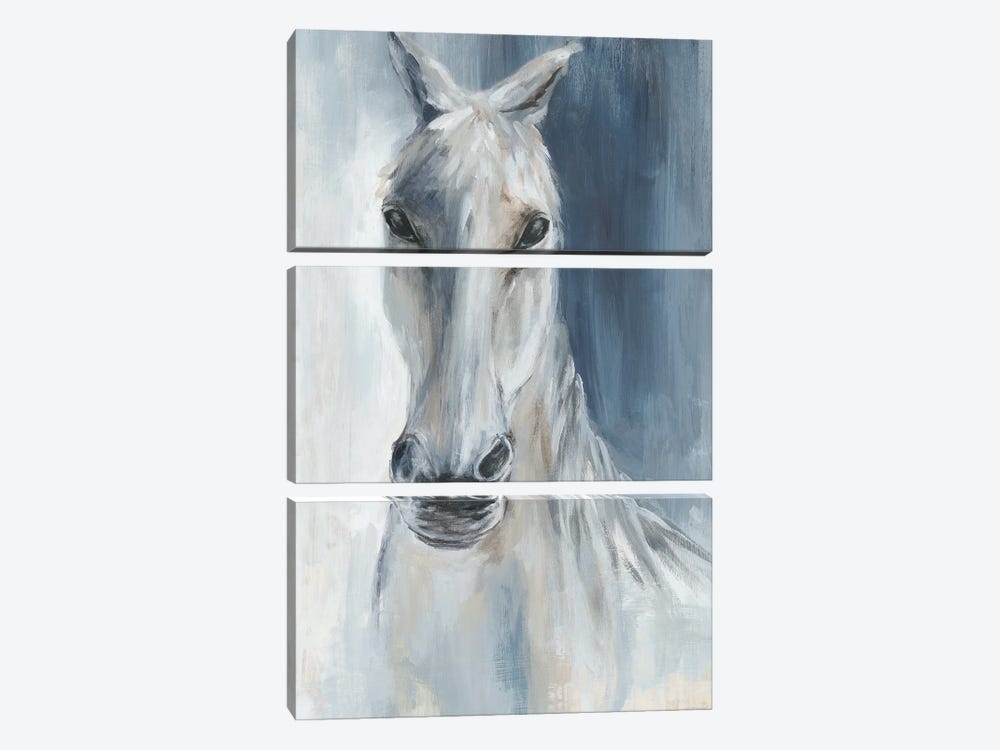 Blue Horse by Eli Jones 3-piece Canvas Artwork