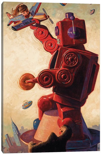Robo Kong Canvas Art Print - Eric Joyner