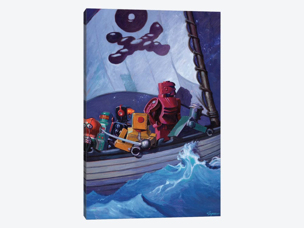 Robo Pirates by Eric Joyner 1-piece Canvas Art