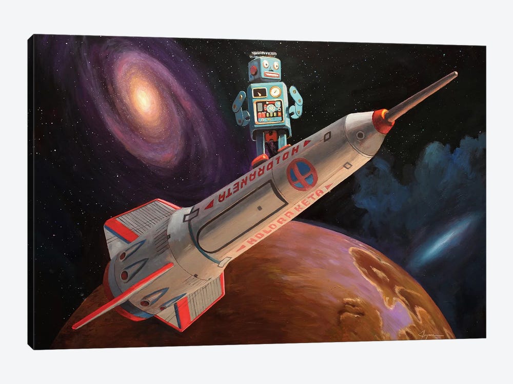 Rocket Surfer by Eric Joyner 1-piece Canvas Art Print