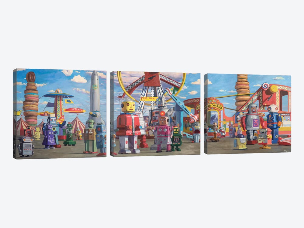 Fairgrounds by Eric Joyner 3-piece Canvas Art Print
