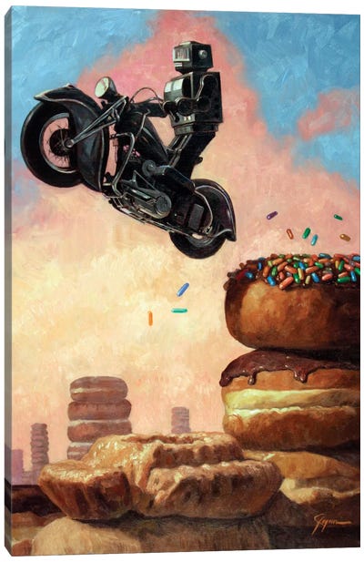 Dark Rider Again Canvas Art Print - Dad Jokes