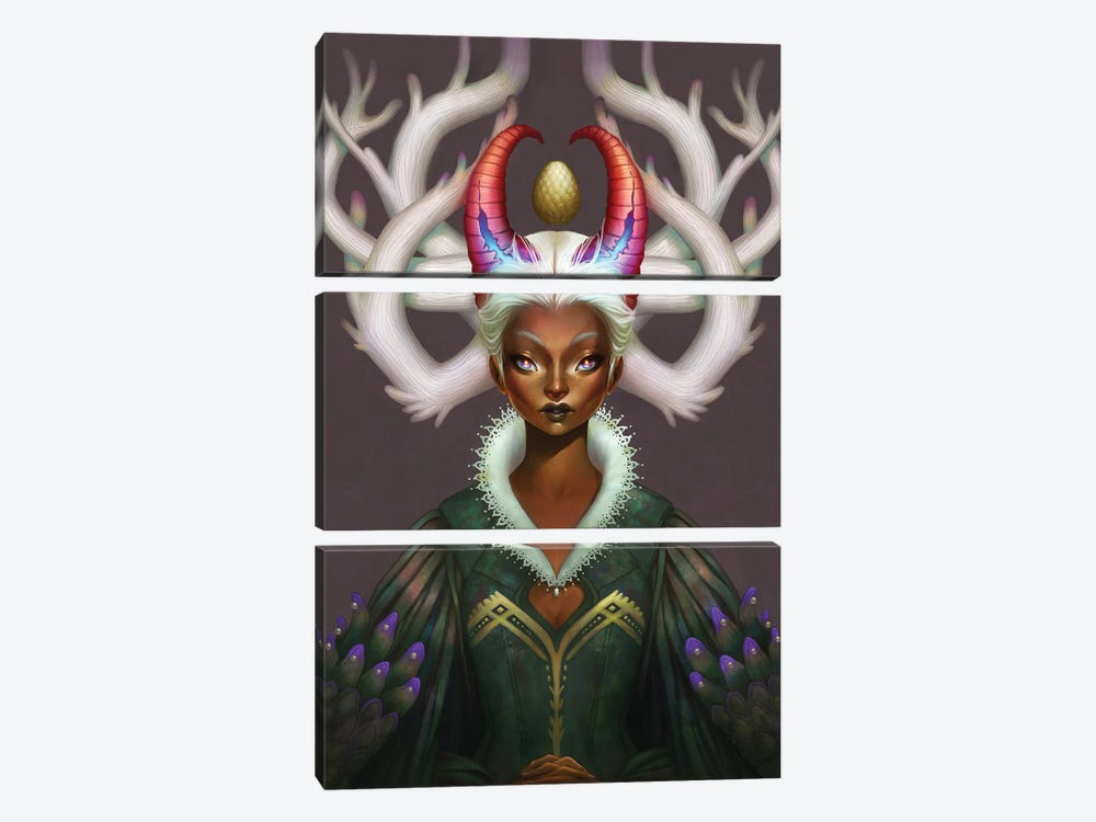 Dragon Mother by Ejiwa Ebenebe 3-piece Canvas Print