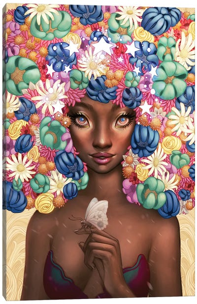 Flower Crown Canvas Art Print - Psychedelic & Trippy Art