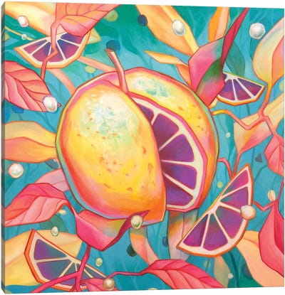 Cosmic Citrus Canvas Art Print - Ejiwa Ebenebe